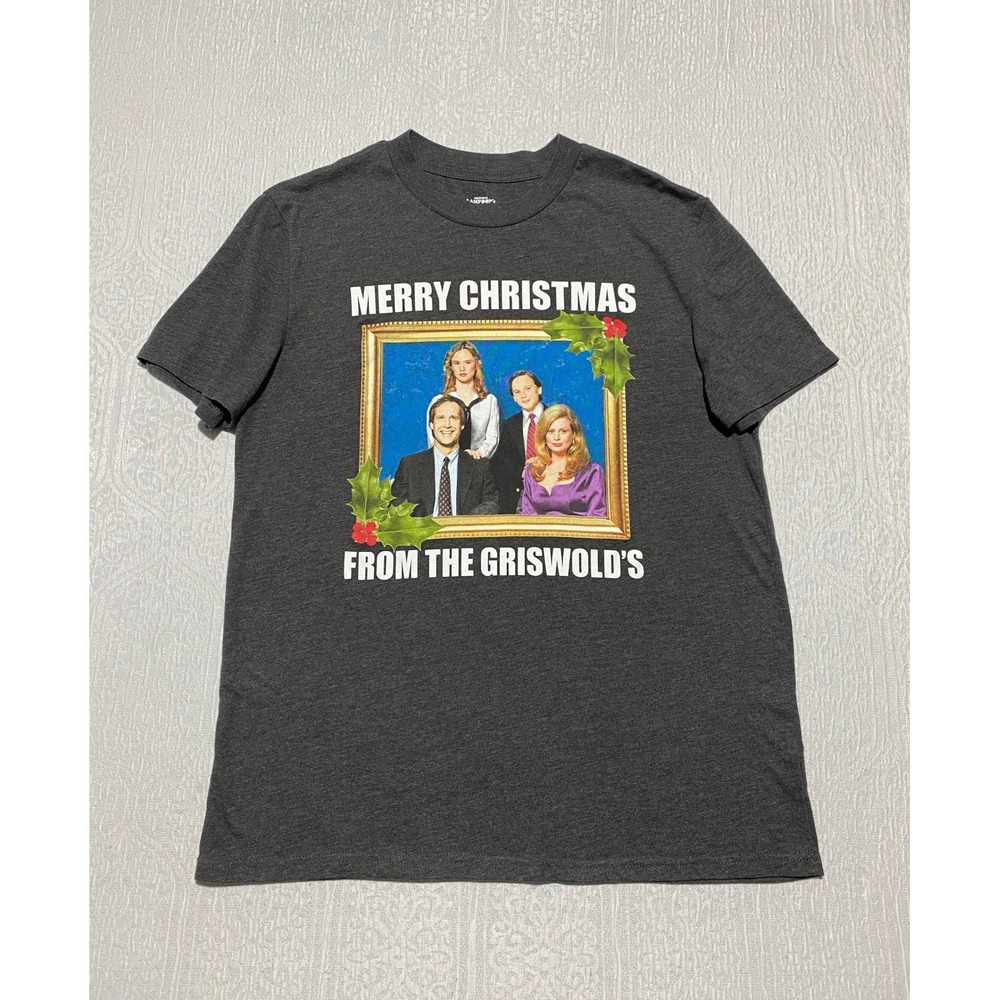National Lampoon's Christmas Vacation T-Shirt Gray Griswolds‎ Movie Men's Large